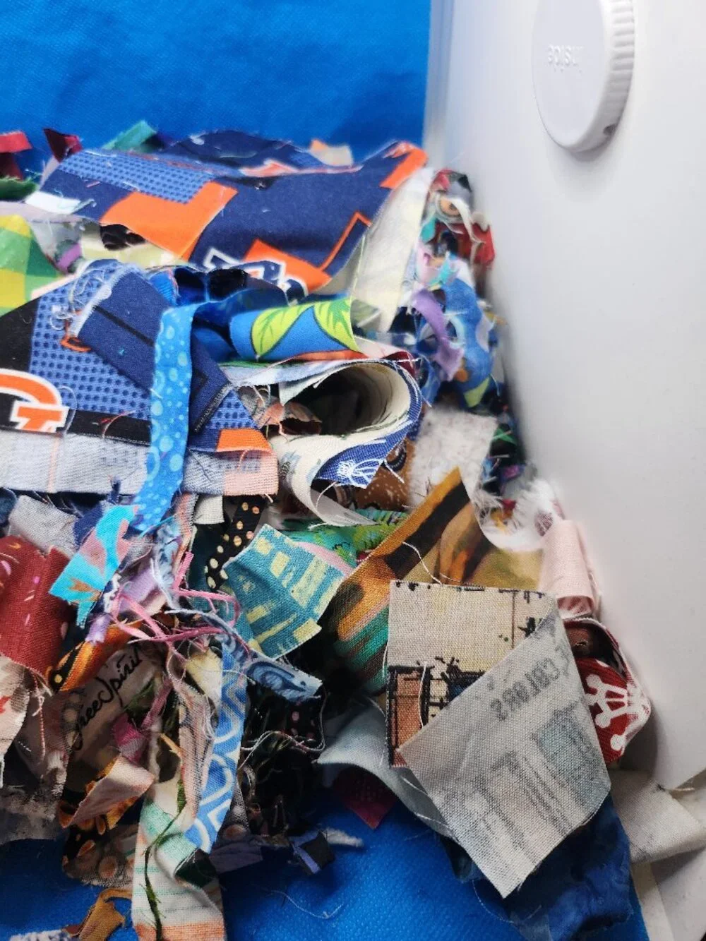 An grab bag of crumbs, confetti, and scraps